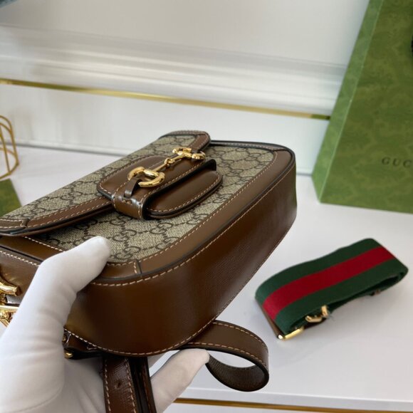 🔥Gucci Horsebit 1955 Brown Shoulder Bag - Picture 6 of 9